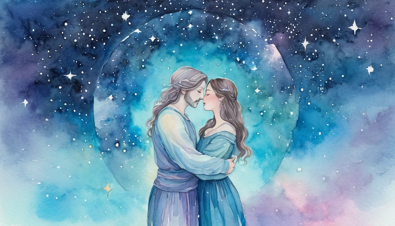 Aquarius Love horoscope illustration for June 2026