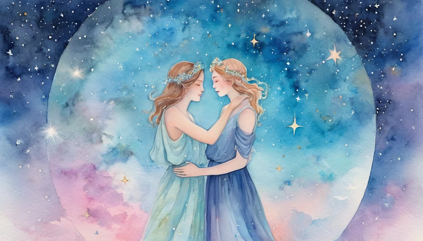Gemini Love horoscope illustration for June 2026