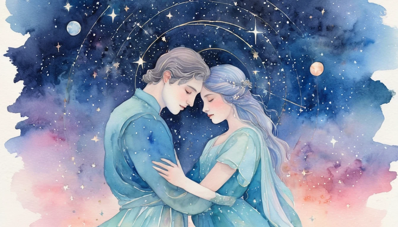 Gemini Love horoscope illustration for July 2026