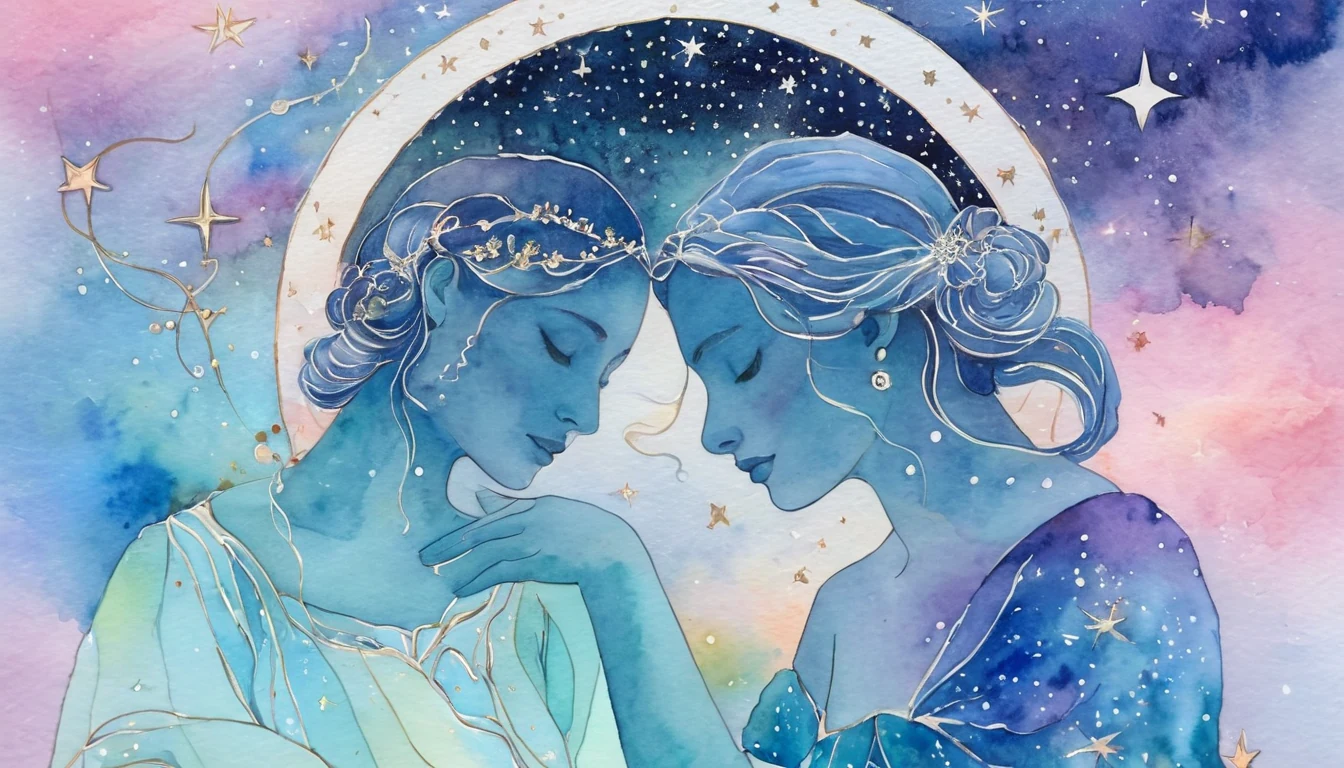 Aquarius Love horoscope illustration for August 2026
