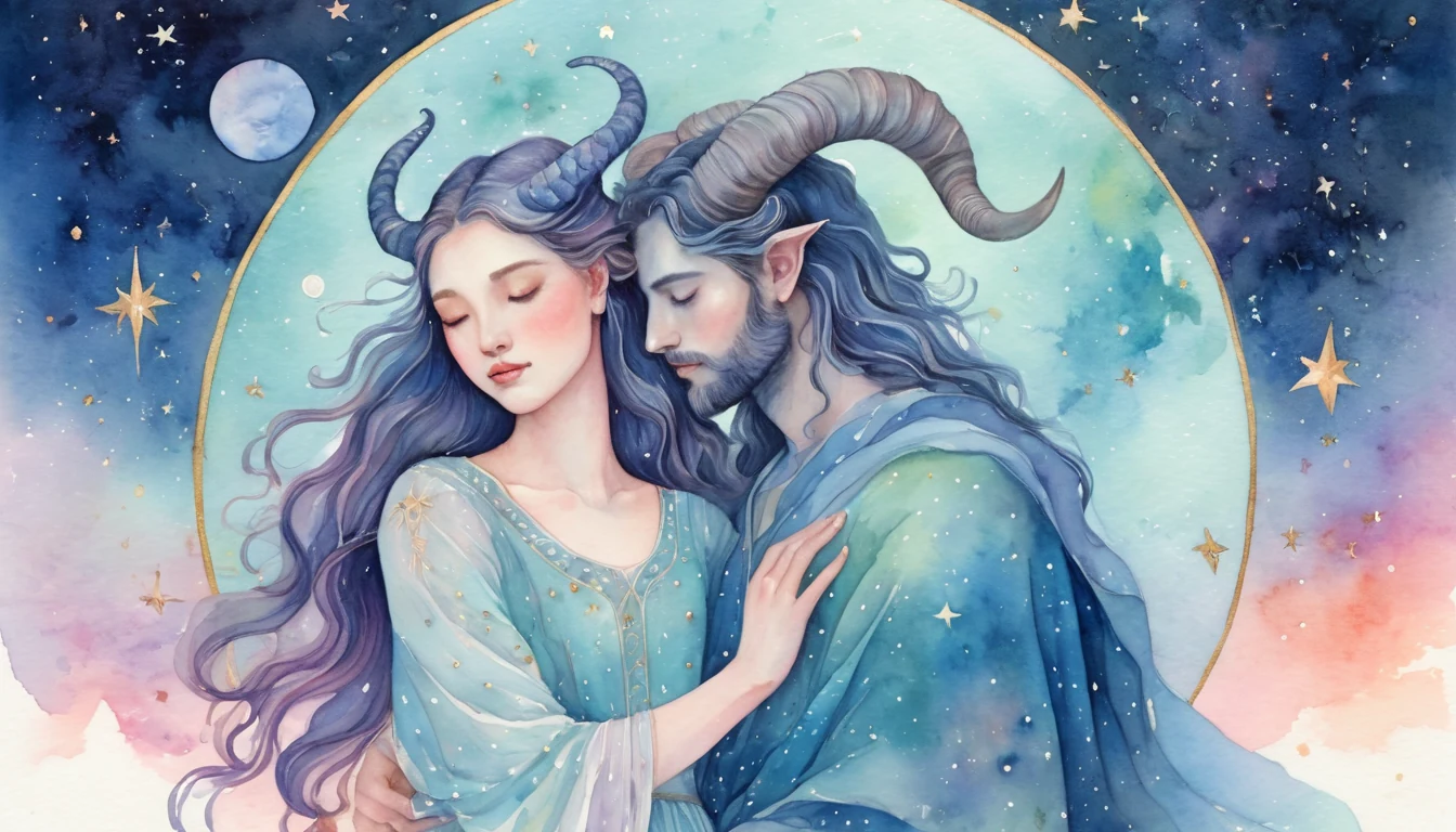 Capricorn Love horoscope illustration for August 2026