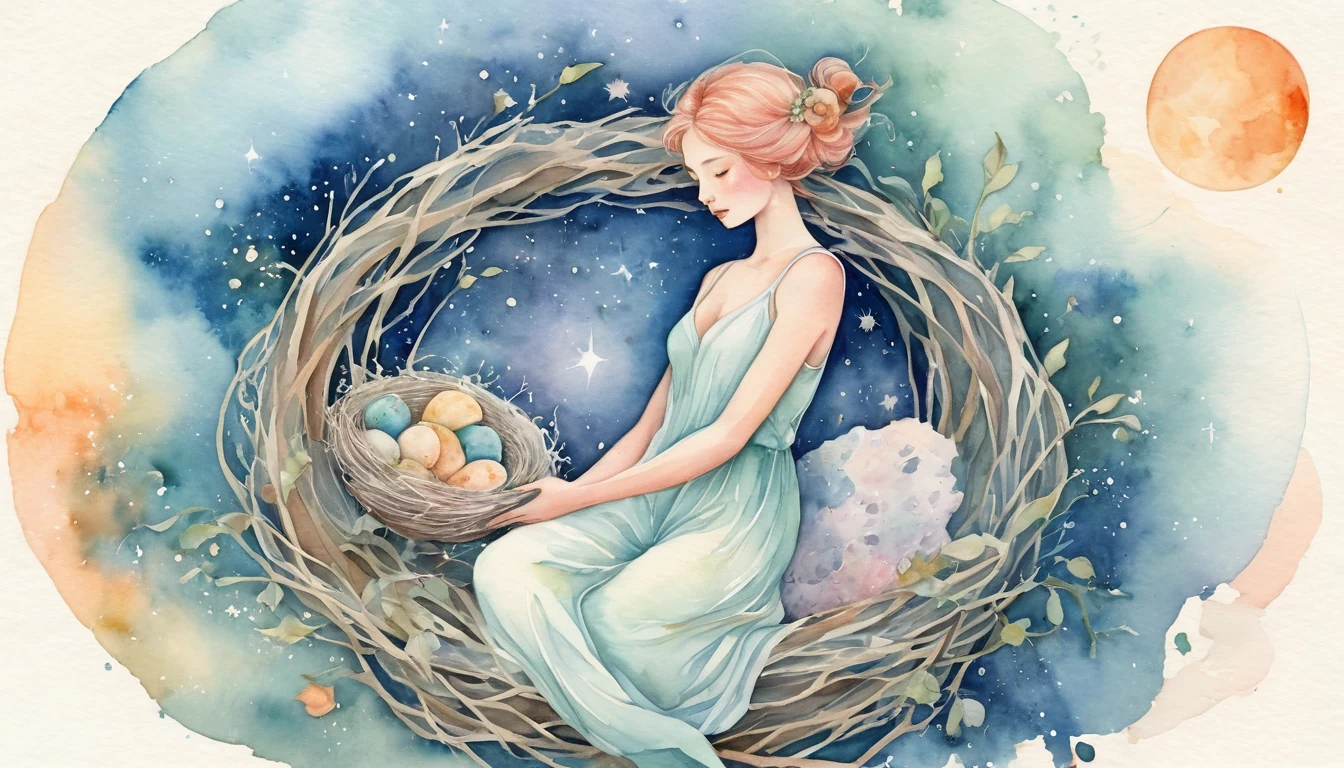 Venus Builds Her Nest illustration
