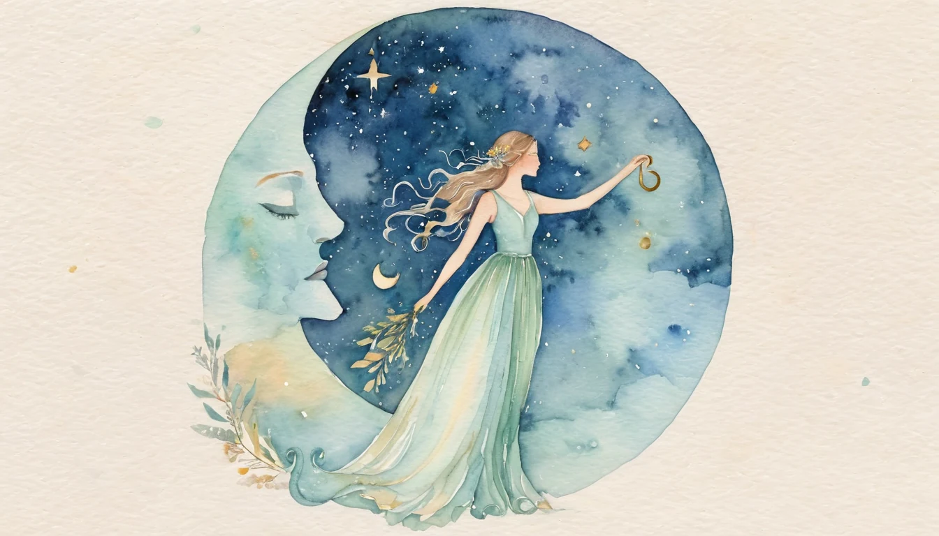 The New Moon and the Turning Key illustration