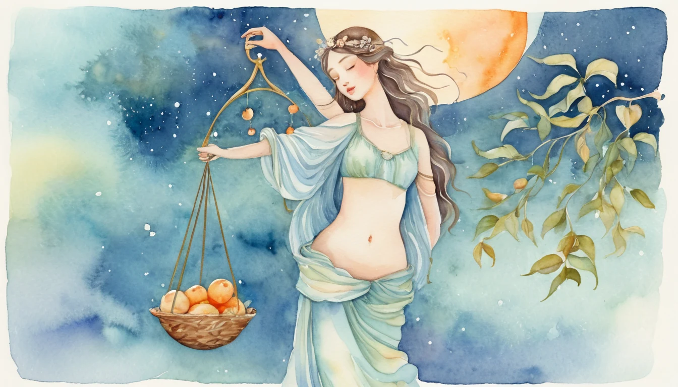 The Scales and the Harvest Moon illustration