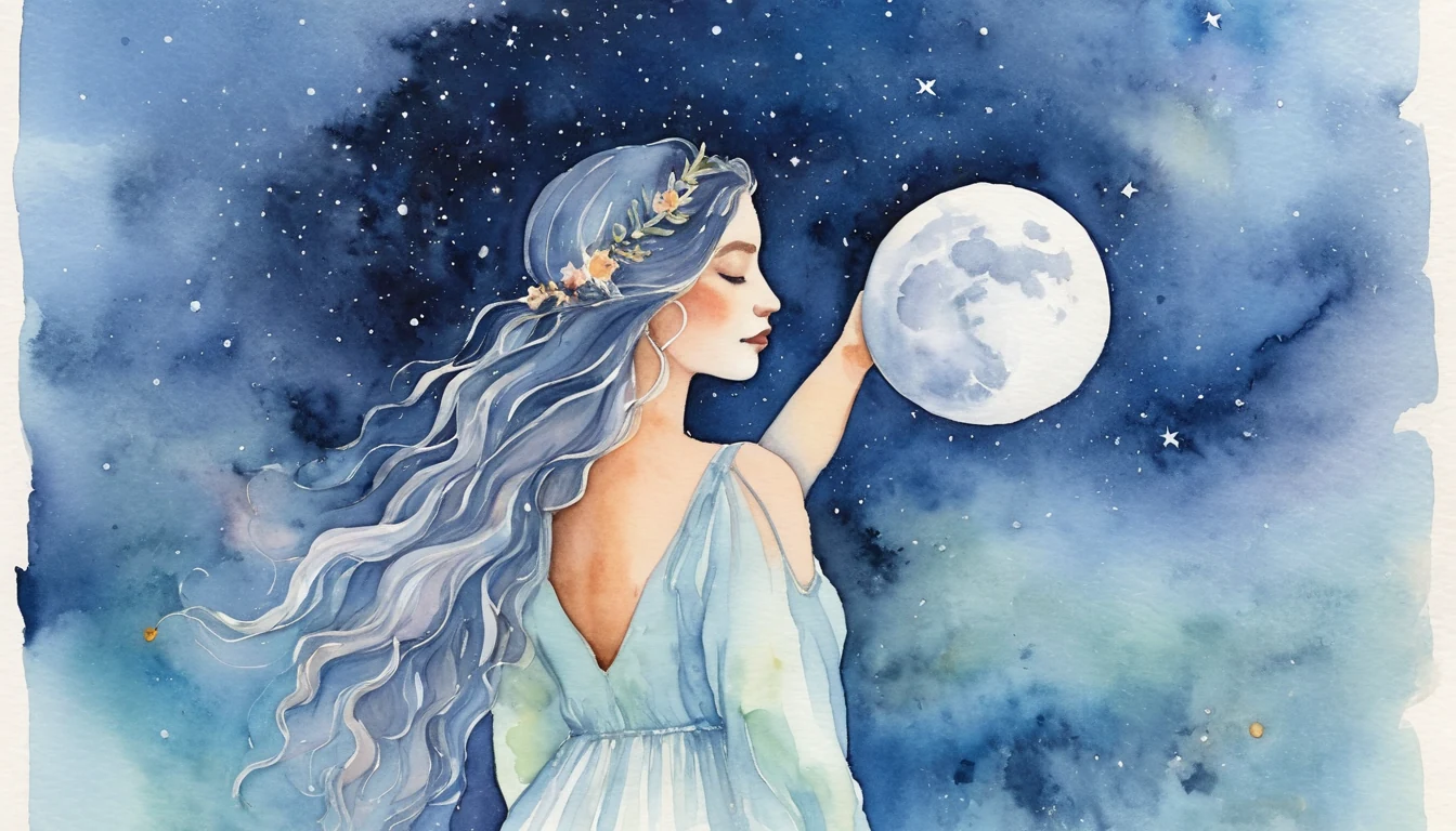 The Gypsy Moon, the Full Moon Body illustration